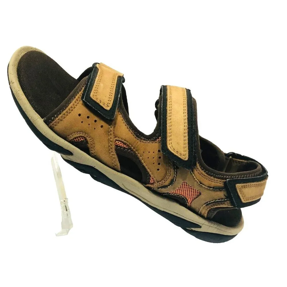 Rockport Vicuna Walking Sandals Men's 7.5 K55400 Heel Strap Dark Beige
